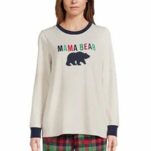 Mama Bear Pajamas - Cream and Navy